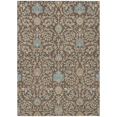 Machine Washable Indoor/Outdoor Chantille ACN2758 Brown 3' x 5' Rug