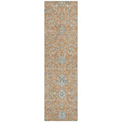 Machine Washable Indoor/Outdoor Chantille ACN2758 Orange 2'3" x 7'6" Runner Rug