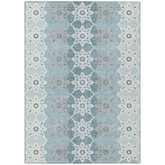 Machine Washable Indoor/Outdoor Chantille ACN2759 Teal 3' x 5' Rug