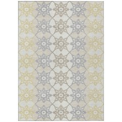 Machine Washable Indoor/Outdoor Chantille ACN2759 Ivory 3' x 5' Rug