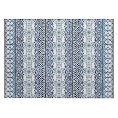Machine Washable Indoor/Outdoor Chantille ACN2760 Blue 1'8" x 2'6" Rug