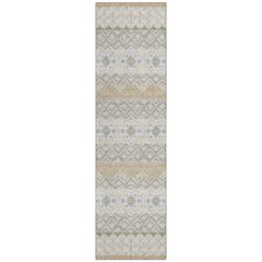 Machine Washable Indoor/Outdoor Chantille ACN2760 Brown 2'3" x 7'6" Runner Rug