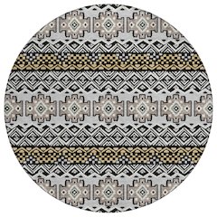 Machine Washable Indoor/Outdoor Chantille ACN2760 Black 8' x 8' Round Rug