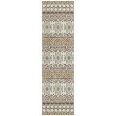 Machine Washable Indoor/Outdoor Chantille ACN2760 Brown 2'3" x 7'6" Runner Rug