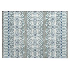 Machine Washable Indoor/Outdoor Chantille ACN2760 Teal 1'8" x 2'6" Rug