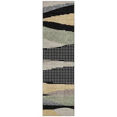 Machine Washable Indoor/Outdoor Chantille ACN2761 Black 2'3" x 7'6" Runner Rug