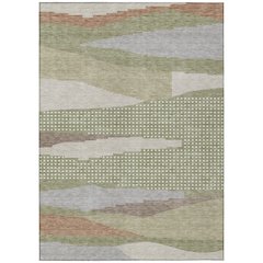 Machine Washable Indoor/Outdoor Chantille ACN2761 Green 3' x 5' Rug