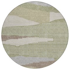 Machine Washable Indoor/Outdoor Chantille ACN2761 Green 8' x 8' Round Rug