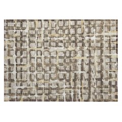 Machine Washable Indoor/Outdoor Chantille ACN2762 Brown 1'8" x 2'6" Rug