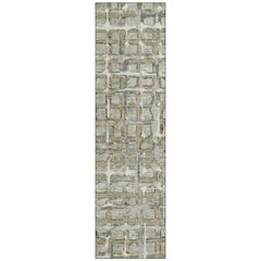 Machine Washable Indoor/Outdoor Chantille ACN2762 Green 2'3" x 7'6" Runner Rug