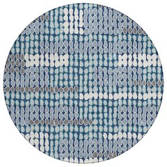 Machine Washable Indoor/Outdoor Chantille ACN2763 Blue 8' x 8' Round Rug