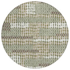 Machine Washable Indoor/Outdoor Chantille ACN2763 Green 8' x 8' Round Rug