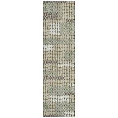 Machine Washable Indoor/Outdoor Chantille ACN2763 Green 2'3" x 7'6" Runner Rug