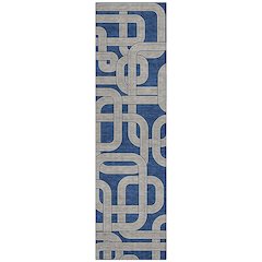 Machine Washable Indoor/Outdoor Chantille ACN2764 Blue 2'3" x 7'6" Runner Rug