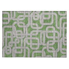 Machine Washable Indoor/Outdoor Chantille ACN2764 Green 1'8" x 2'6" Rug