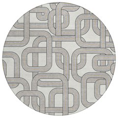 Machine Washable Indoor/Outdoor Chantille ACN2764 Ivory 8' x 8' Round Rug