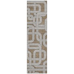 Machine Washable Indoor/Outdoor Chantille ACN2764 Brown 2'3" x 7'6" Runner Rug