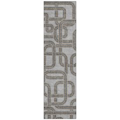 Machine Washable Indoor/Outdoor Chantille ACN2764 Gray 2'3" x 7'6" Runner Rug