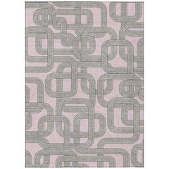 Machine Washable Indoor/Outdoor Chantille ACN2764 Pink 3' x 5' Rug