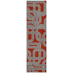 Machine Washable Indoor/Outdoor Chantille ACN2764 Red 2'3" x 7'6" Runner Rug