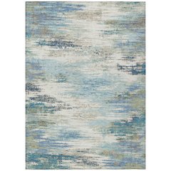 Machine Washable Indoor/Outdoor Chantille ACN2766 Blue 3' x 5' Rug