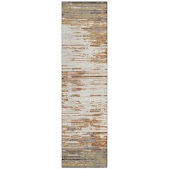 Machine Washable Indoor/Outdoor Chantille ACN2767 Orange 2'3" x 7'6" Runner Rug