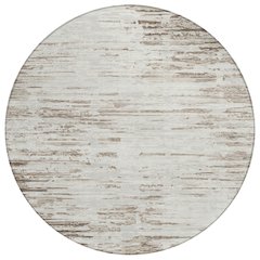 Machine Washable Indoor/Outdoor Chantille ACN2767 Ivory 8' x 8' Round Rug