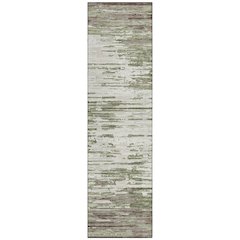 Machine Washable Indoor/Outdoor Chantille ACN2767 Green 2'3" x 7'6" Runner Rug