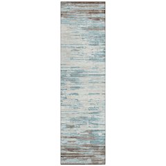 Machine Washable Indoor/Outdoor Chantille ACN2767 Teal 2'3" x 7'6" Runner Rug
