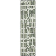 Machine Washable Indoor/Outdoor Chantille ACN2769 Green 2'3" x 7'6" Runner Rug