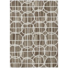 Machine Washable Indoor/Outdoor Chantille ACN2769 Brown 3' x 5' Rug