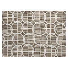 Machine Washable Indoor/Outdoor Chantille ACN2769 Brown 1'8" x 2'6" Rug