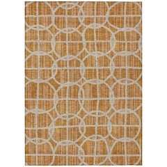 Machine Washable Indoor/Outdoor Chantille ACN2769 Orange 3' x 5' Rug