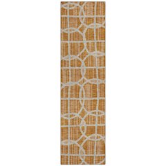 Machine Washable Indoor/Outdoor Chantille ACN2769 Orange 2'3" x 7'6" Runner Rug