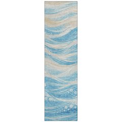 Machine Washable Indoor/Outdoor Chantille ACN2770 Blue 2'3" x 7'6" Runner Rug