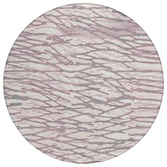 Machine Washable Indoor/Outdoor Chantille ACN2771 Pink 8' x 8' Round Rug