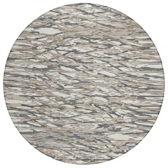 Machine Washable Indoor/Outdoor Chantille ACN2771 Brown 8' x 8' Round Rug