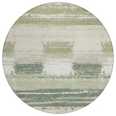 Machine Washable Indoor/Outdoor Chantille ACN2772 Green 8' x 8' Round Rug