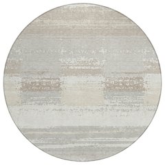 Machine Washable Indoor/Outdoor Chantille ACN2772 Ivory 8' x 8' Round Rug