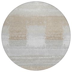 Machine Washable Indoor/Outdoor Chantille ACN2772 Gray 8' x 8' Round Rug
