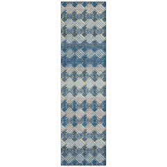 Machine Washable Indoor/Outdoor Chantille ACN2773 Blue 2'3" x 7'6" Runner Rug