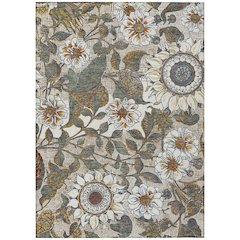 Machine Washable Indoor/Outdoor Chantille ACN2774 Ivory 3' x 5' Rug