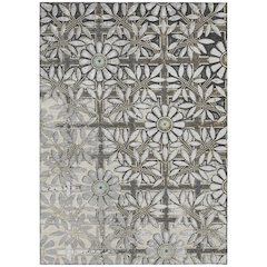 Machine Washable Indoor/Outdoor Chantille ACN2775 Gray 3' x 5' Rug