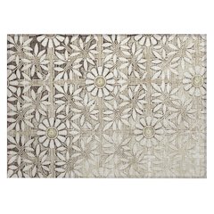 Machine Washable Indoor/Outdoor Chantille ACN2775 Ivory 1'8" x 2'6" Rug
