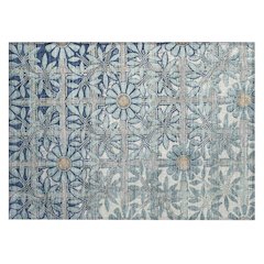 Machine Washable Indoor/Outdoor Chantille ACN2775 Blue 1'8" x 2'6" Rug