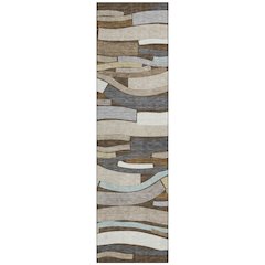 Machine Washable Indoor/Outdoor Chantille ACN2776 Brown 2'3" x 7'6" Runner Rug