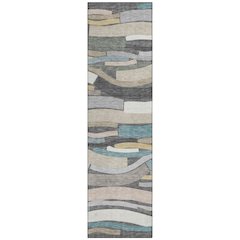 Machine Washable Indoor/Outdoor Chantille ACN2776 Gray 2'3" x 7'6" Runner Rug
