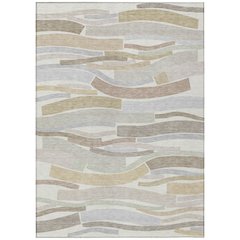 Machine Washable Indoor/Outdoor Chantille ACN2776 Ivory 3' x 5' Rug