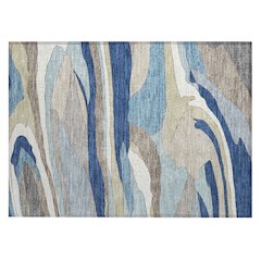 Machine Washable Indoor/Outdoor Chantille ACN2777 Blue 1'8" x 2'6" Rug