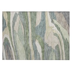 Machine Washable Indoor/Outdoor Chantille ACN2777 Green 1'8" x 2'6" Rug